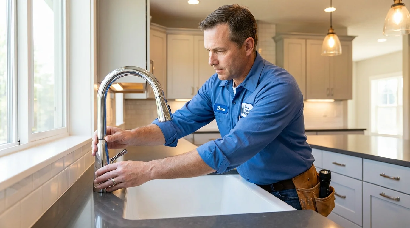 Kitchen faucet installation by Johns Plumbing LLC in Basile