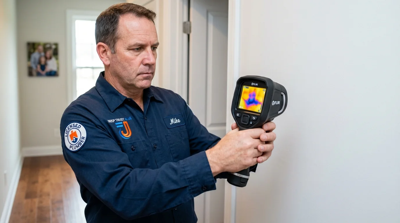 Thermal imaging leak detection by Johns Plumbing LLC in Basile